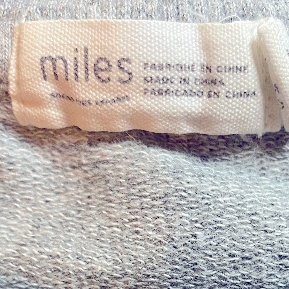 Miles Baby Basic Heather Grey Crew Neck Sweatshirt Size 6 Months - Picture 3 of 4